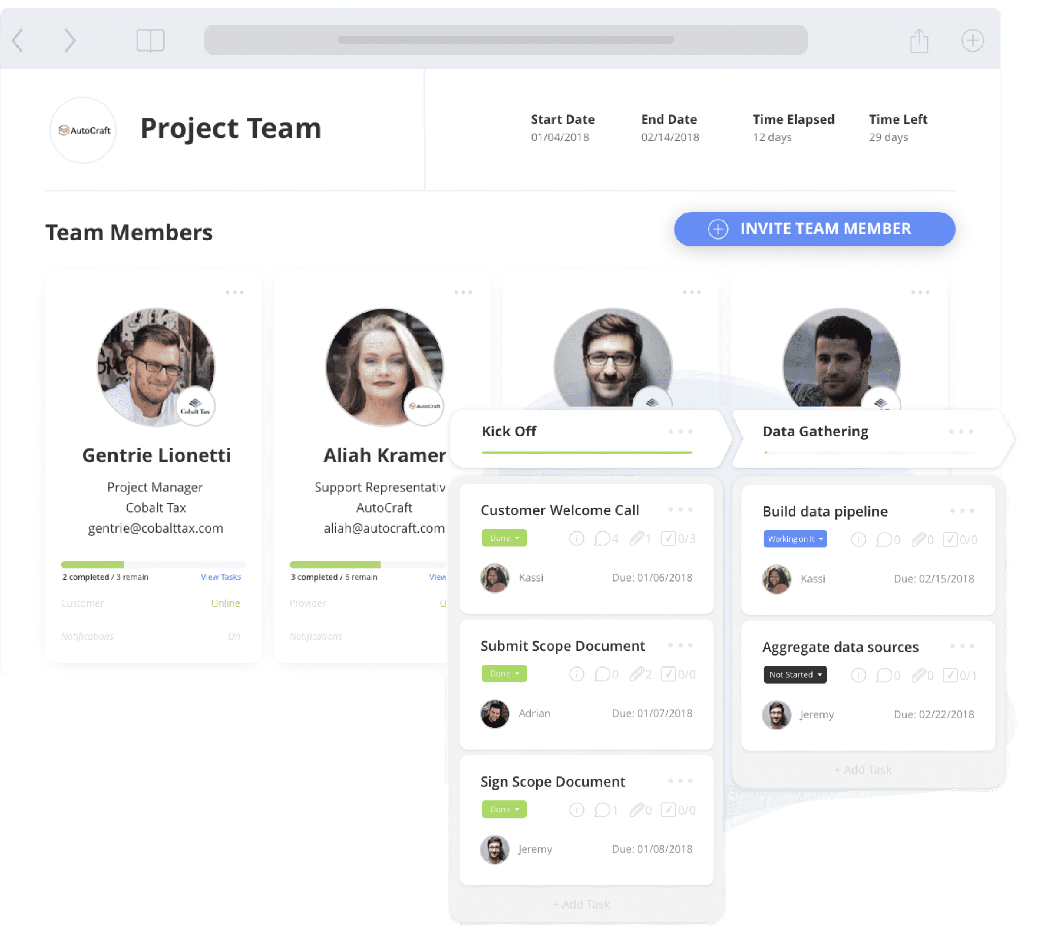 Task Management Cards
