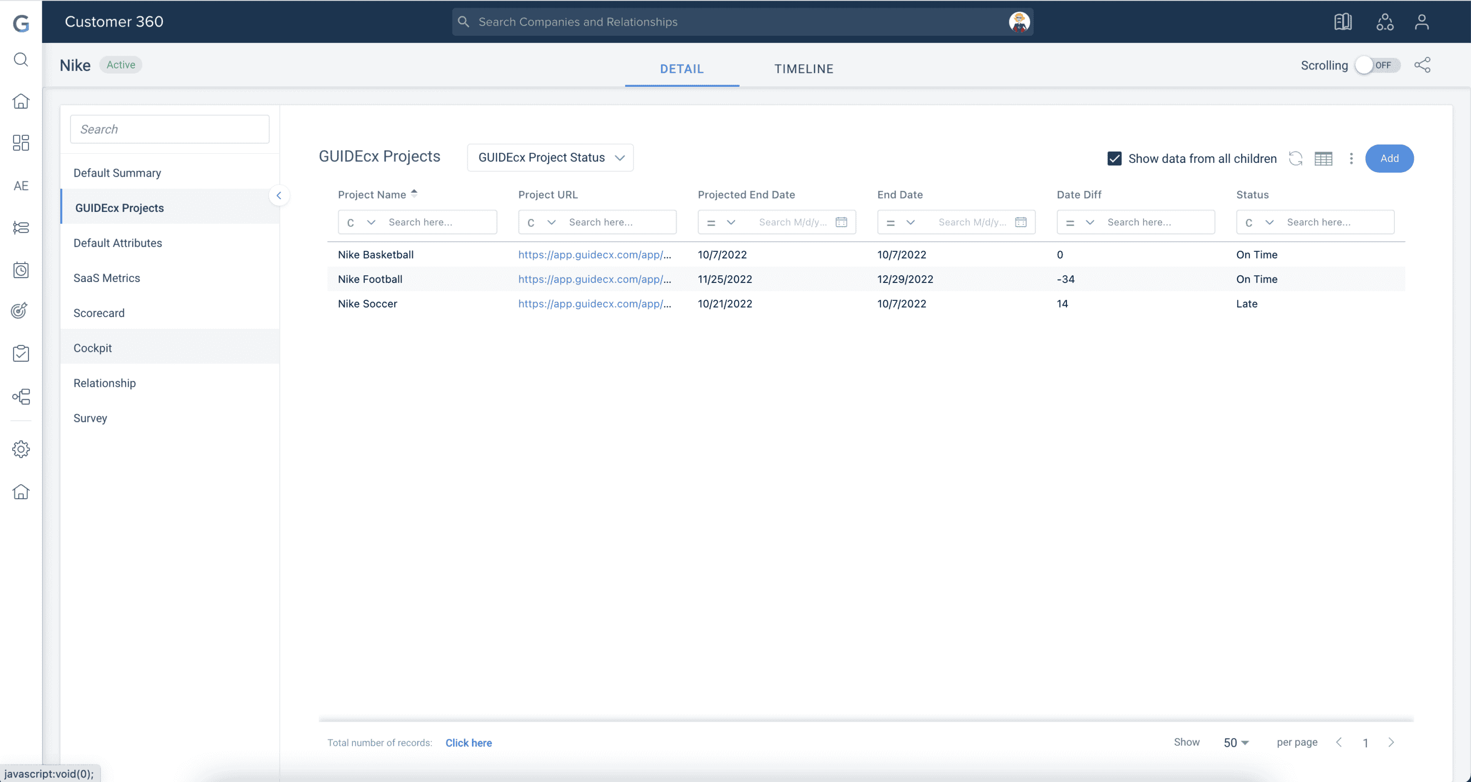 example project sync