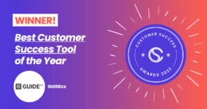 customer success 'best customer success tool of the year' award banner