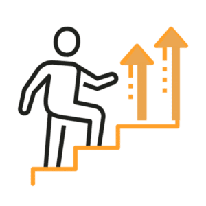 figure climbing up stairs