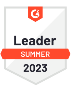 G2 badge with the words leader summer 2023 on it