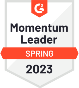 g2 award badge for momentum leader spring 2023