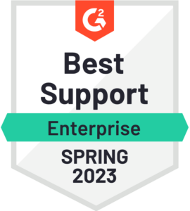 g2 award badge for best support spring 2023