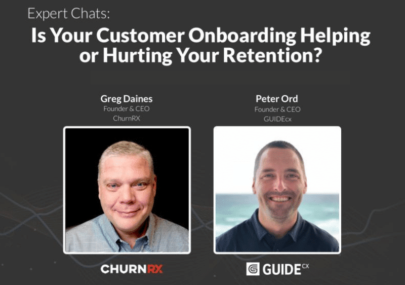 graphic for a webinar about the impact of customer onboarding on retention