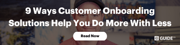 Image promoting a blog, "9 Ways Customer Onboarding Solutions Help You Do More with Less."