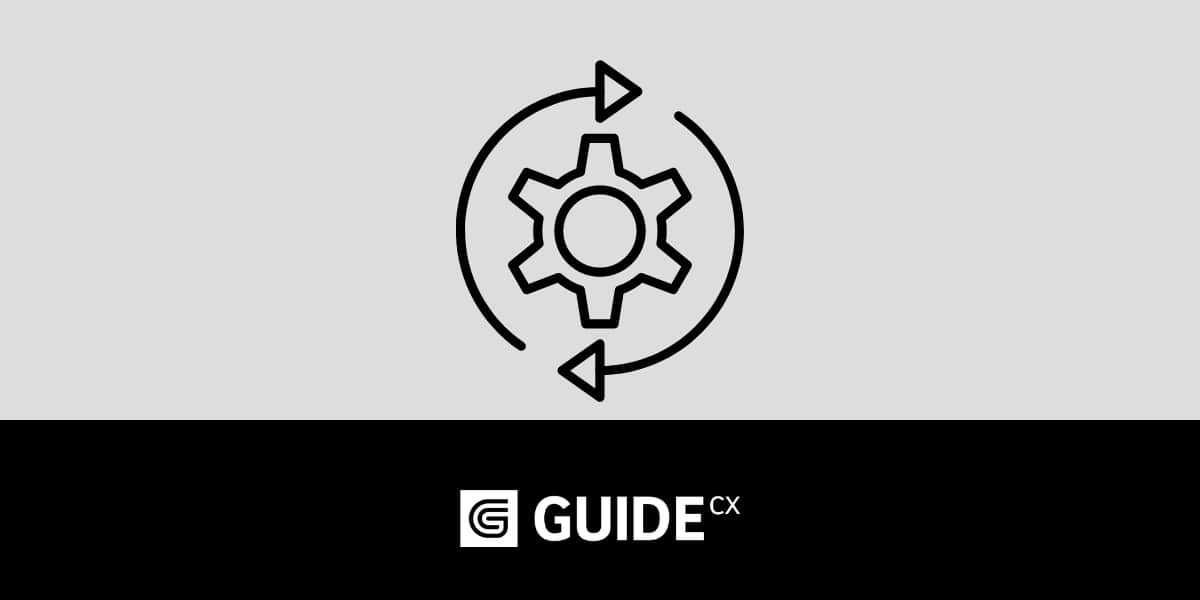 image showing automation icon and guidecx logo